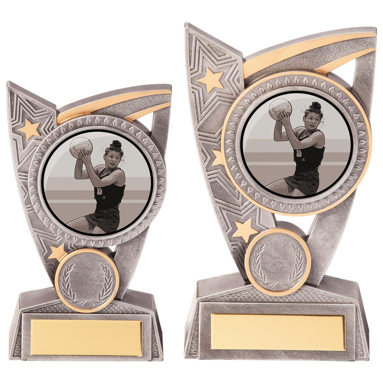 Netball Silver & Gold Triumph Award EN Trophy