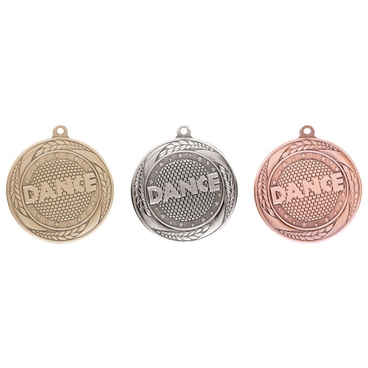 Dance Medal Stamped Iron 55mm Award in 3 Colours