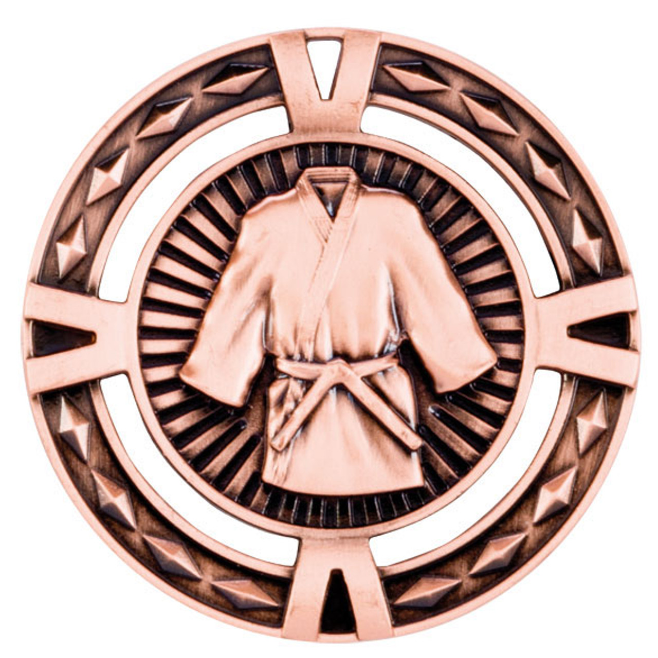 Bronze Martial Arts Medal V-Tech 3D High Relief Zinc Alloy Award