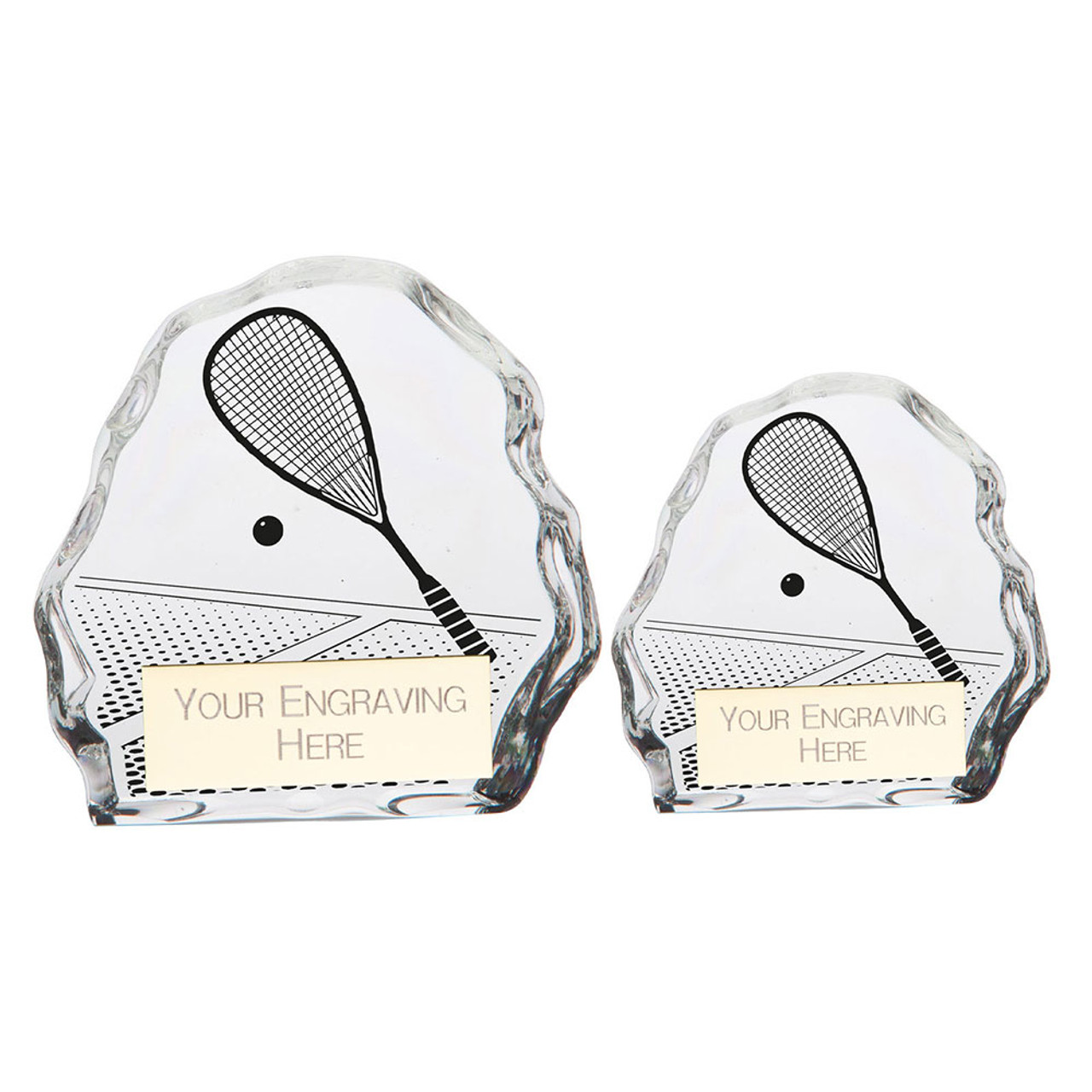 Mystique Glass Squash Award Personalised Engraving