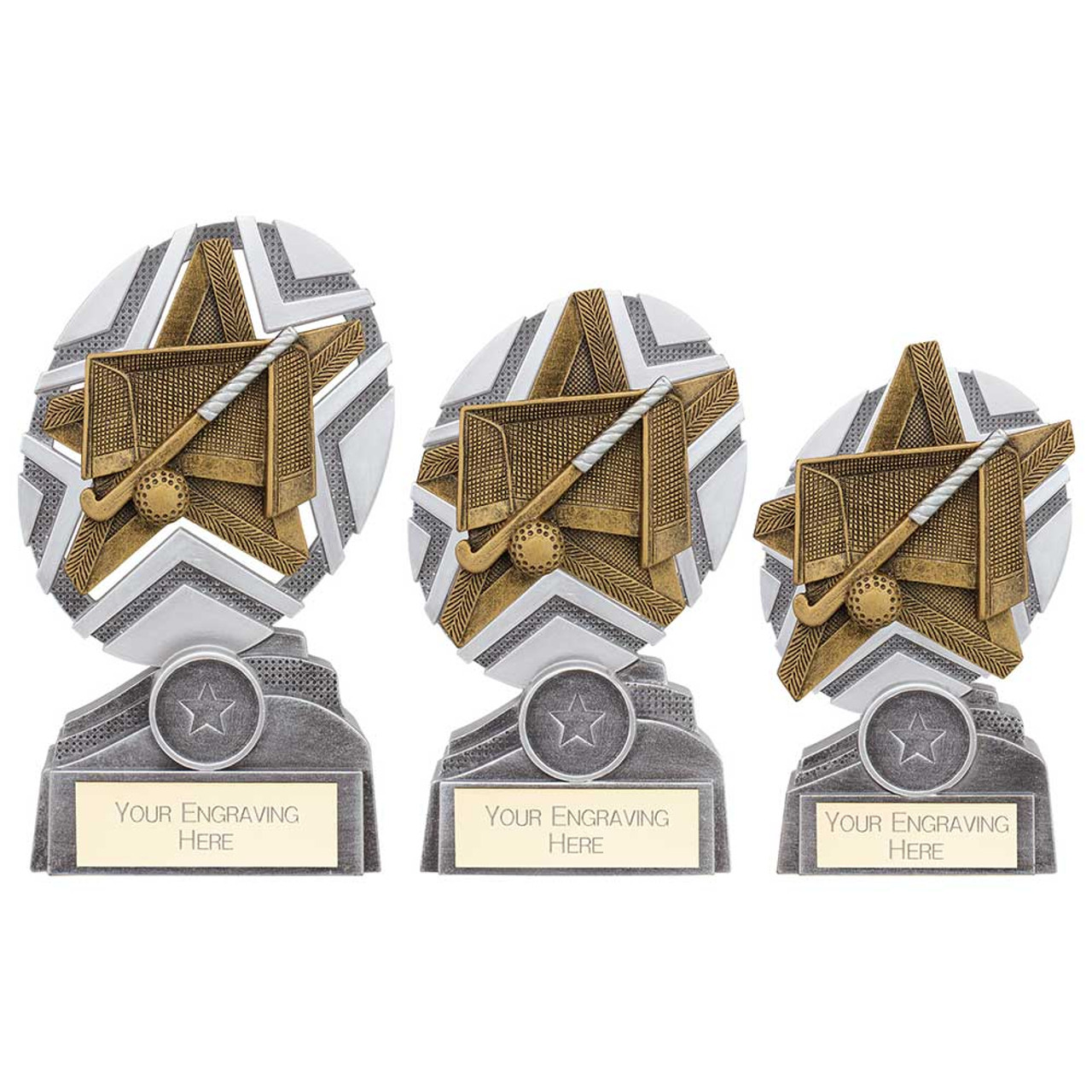 Hockey Award The Stars Plaque Trophy Free Engraving 3 Sizes