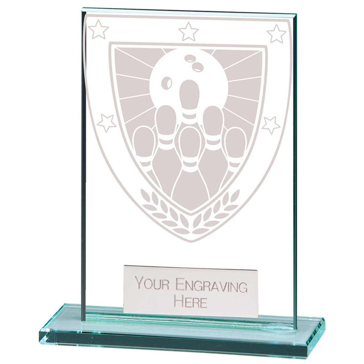 Glass Ten Pin Bowling Award Bowling Competition Trophy