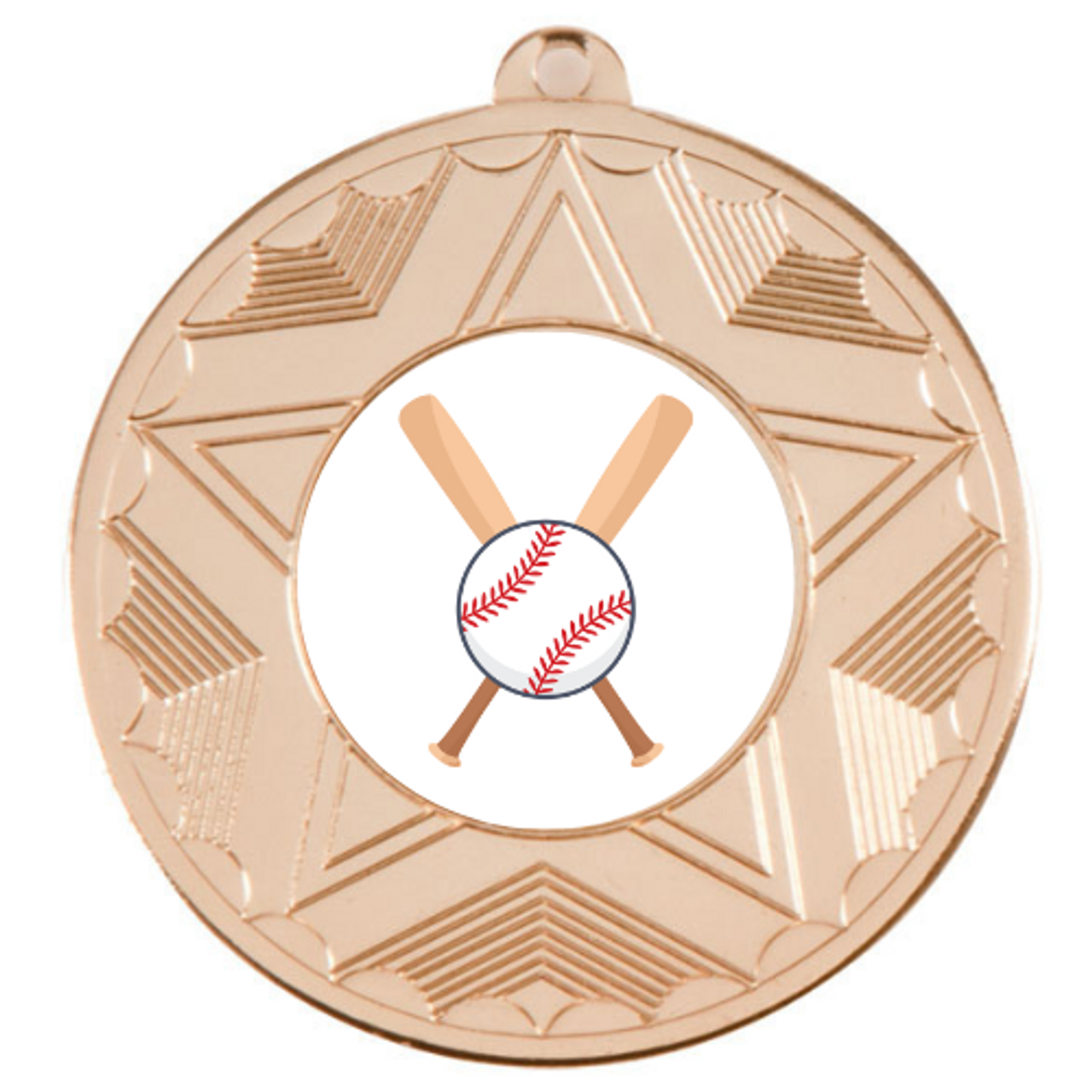 Baseball Bat & Ball Medal Award 50mm Free Engraving