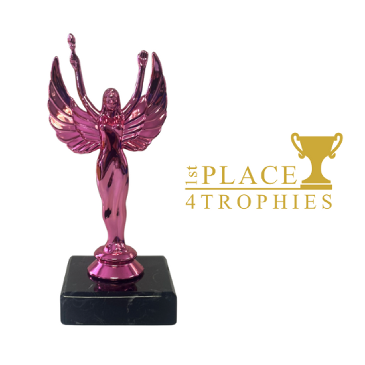 Pink Angel 6" Award Budget Low Cost Trophy Personalised Engraving