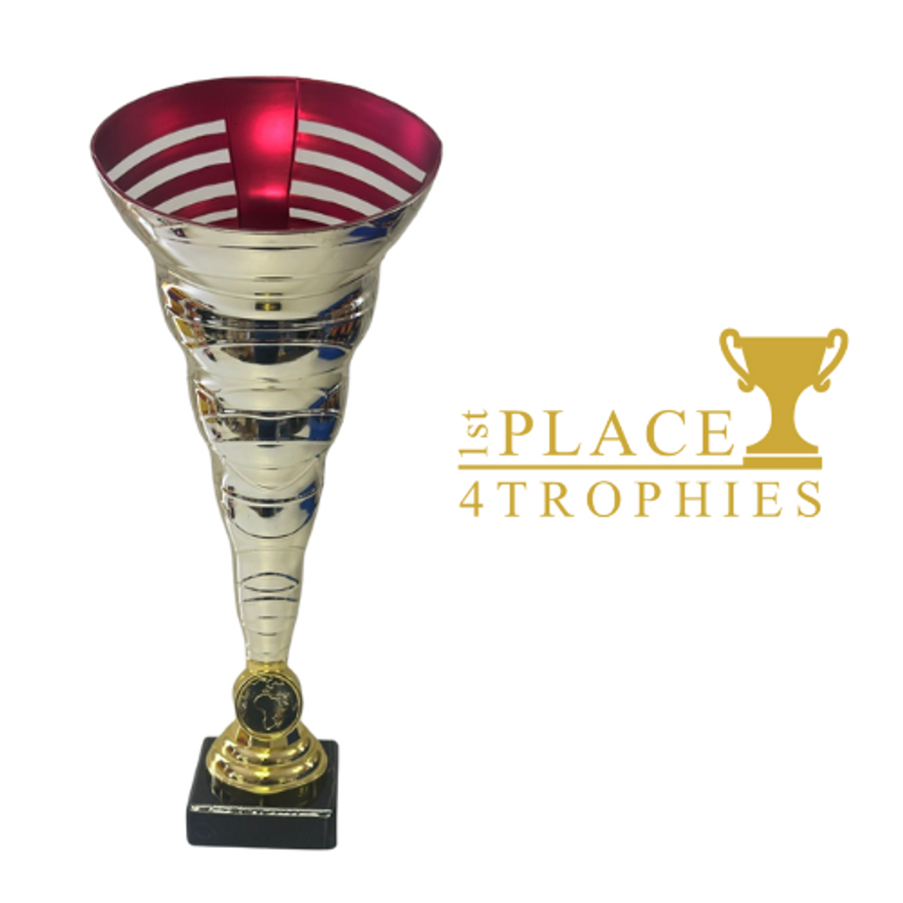 Gold & Red Cone 12" Award