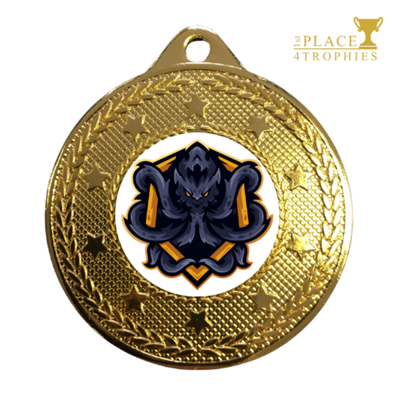 Black Kraken Medal Award Sports Competition Winner Prize