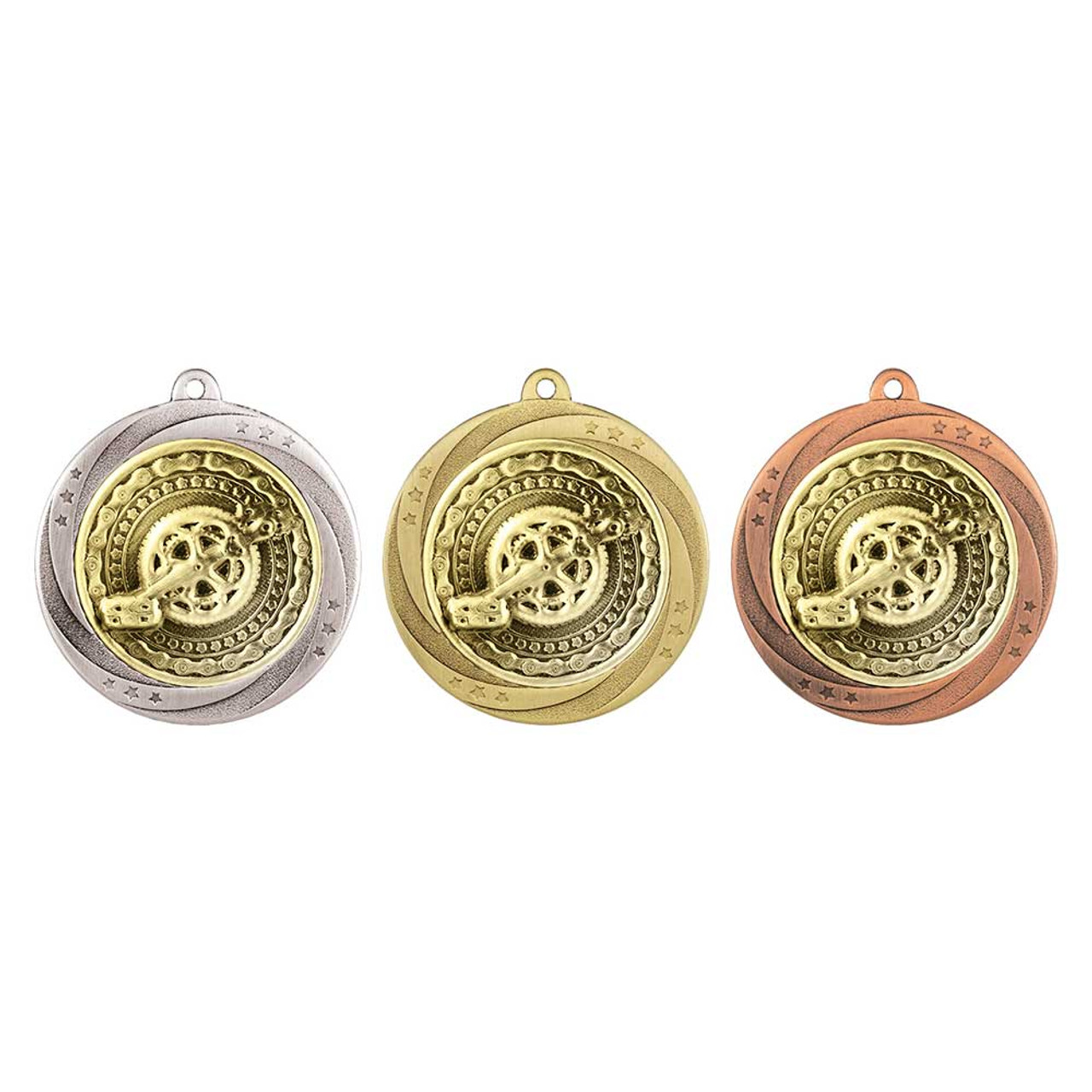 Cyclist Medal Gold Silver Bronze Winners 