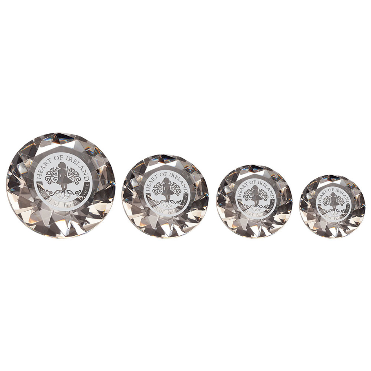 Laser Engraved Diamond Shaped Crystal Award