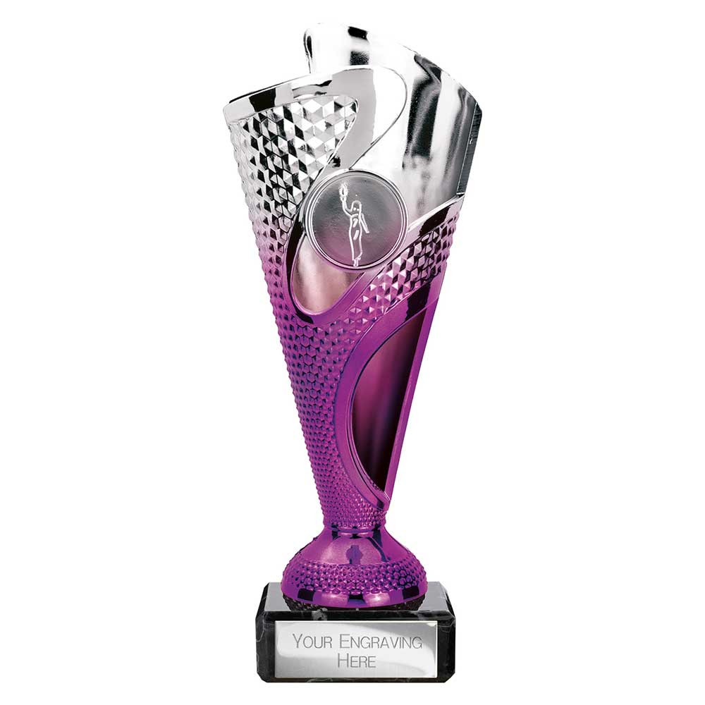 Purple & Silver Trophy Award Personalised Engraving 