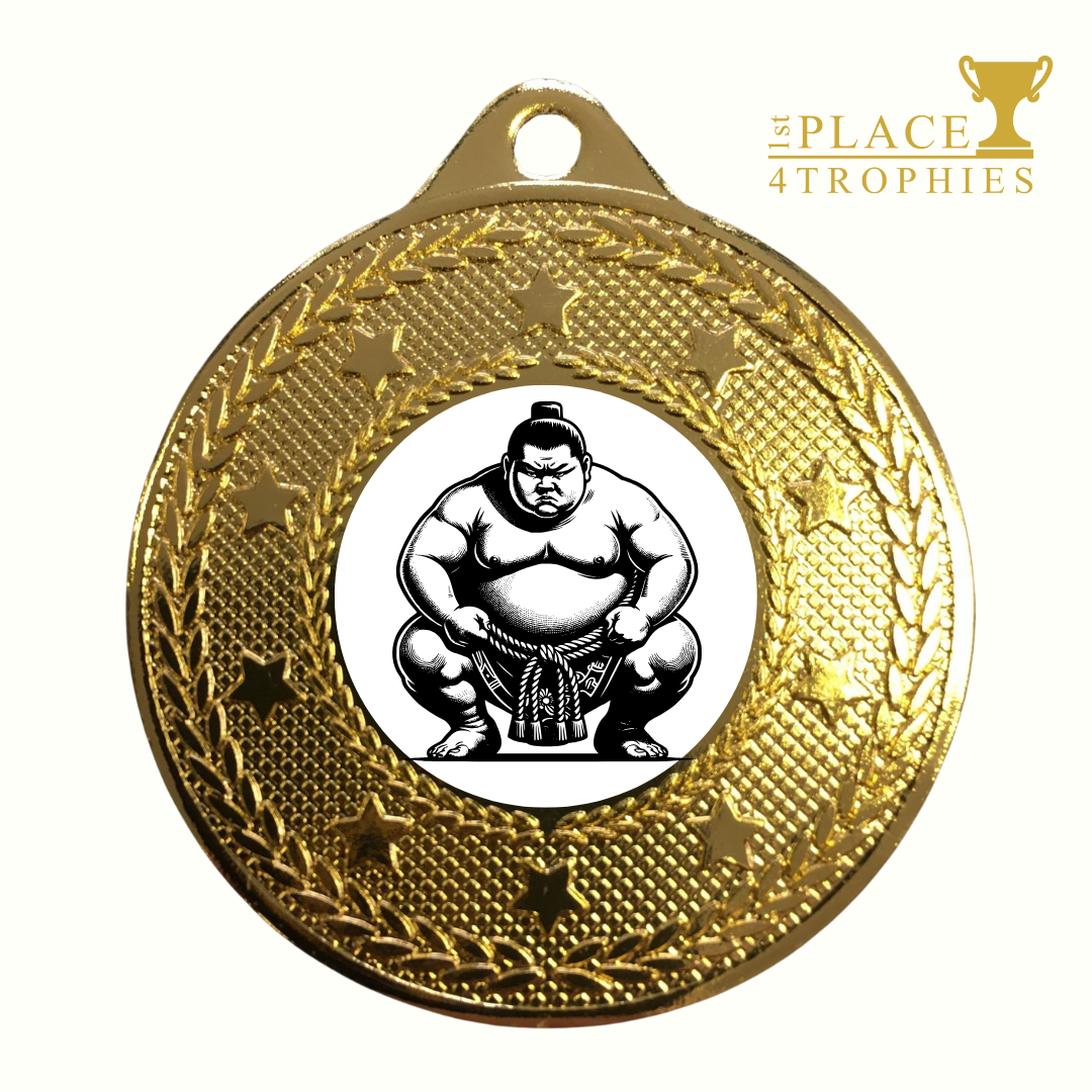 Sumo Wrestler Medal Award Personalised Engraving