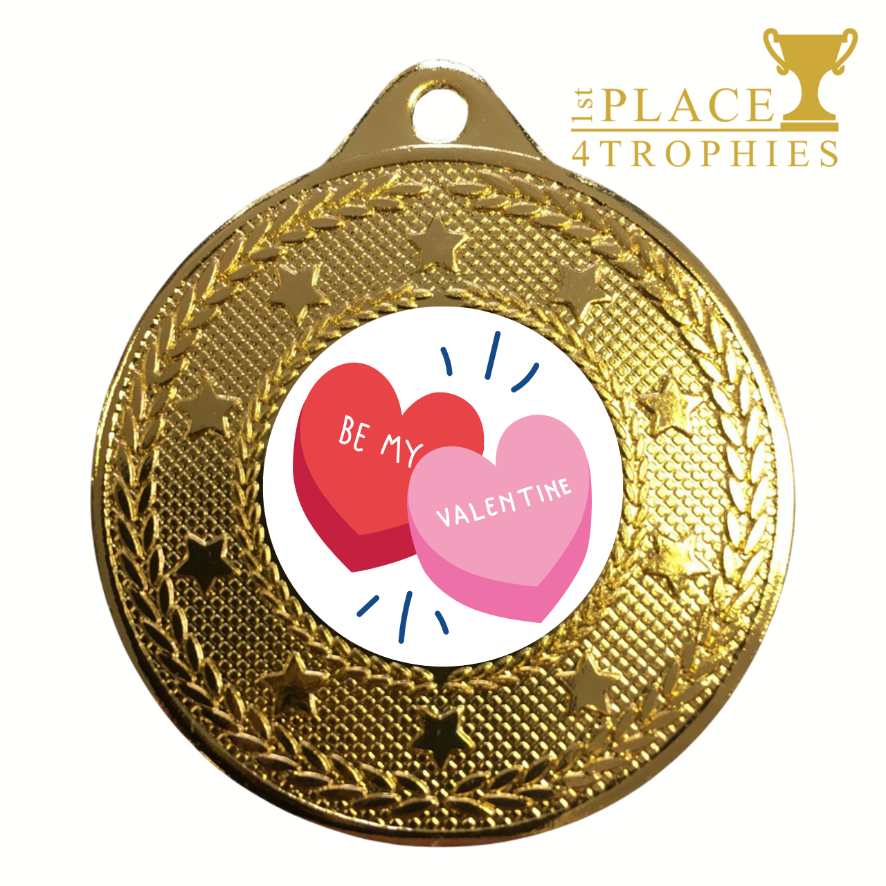Be My Valentine Personalised Medal Romantic Fiancee Fiance 