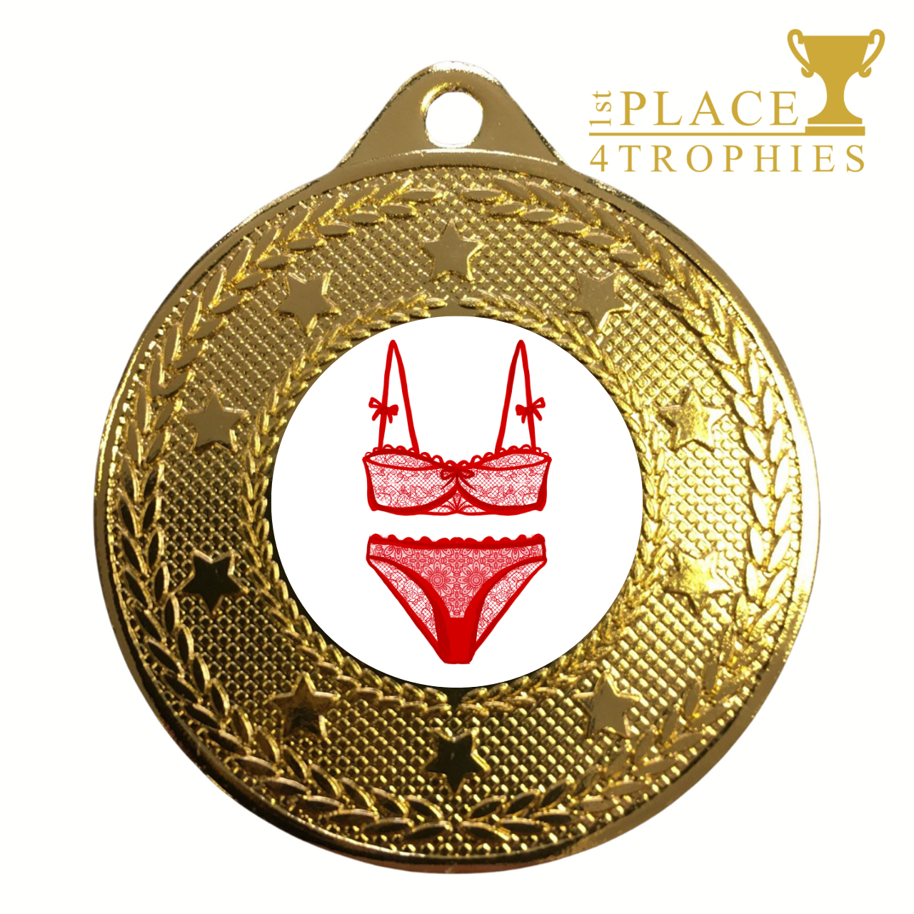 Red Lingerie Medal Award Sexiest Wife Girlfriend Fiancee Partner