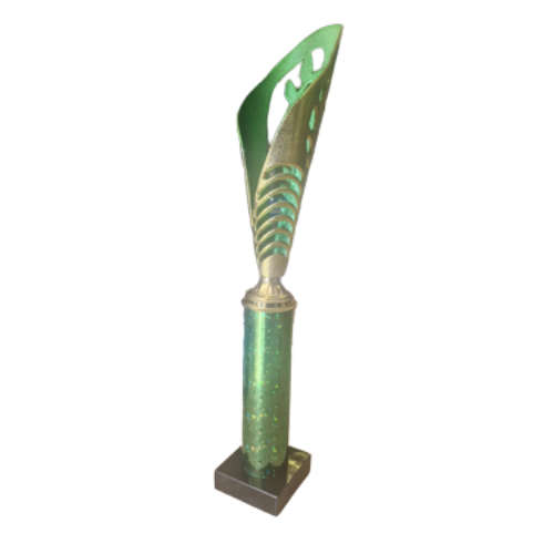 Green & Gold Trophy 16" Column Award