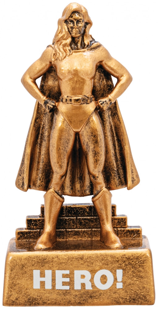 Hero Female Award Resin Trophy Personalised Engraving. 