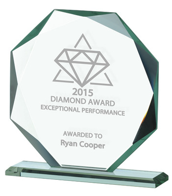 Octagonal Award - personalised award from 1st Place 4 Trophies