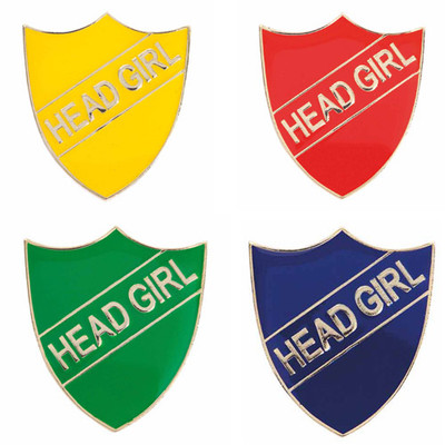 Head Girl Enamel Shield Badge - personalised award from 1st Place 4 Trophies