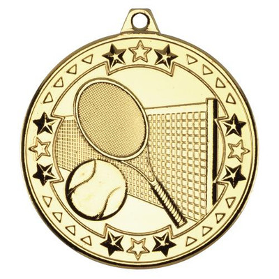 Gold 50mm Tennis Medal
