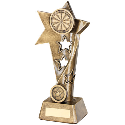 Great value gold dartboard and stars darts award available in 3 sizes with FREE engraving