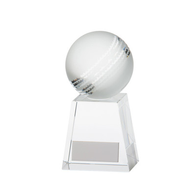 Stunning cricket ball crystal glass trophy award