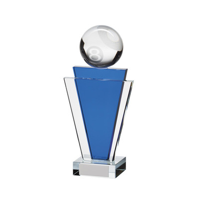 Gauntlet premium blue clear glass ball award