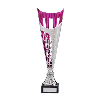 Garrison stunning multisport pink and silver cup award in five fantastic sizes