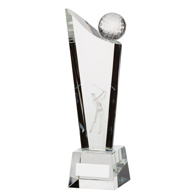 Capture crystal golf best price trophy 3D laser figure award