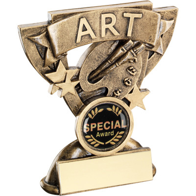 School Art Achievement Award in a cup star frame. Includes FREE engraving.