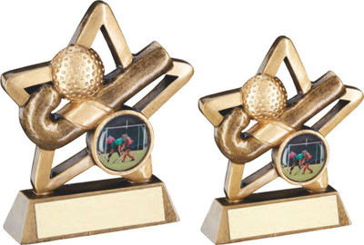 Great value mini Hockey star Award. Available in 2 sizes and includes FREE personalised engraving.