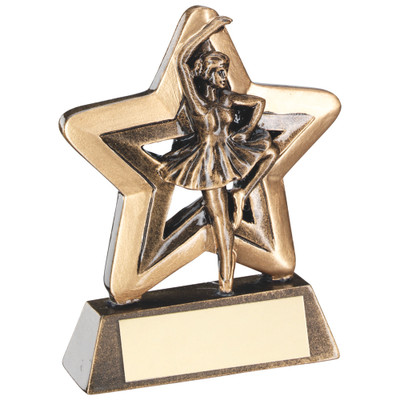 Little Star Ballet female dancer award. 1st Place 4 Trophies offer FREE personalised engraving on ALL trophies.