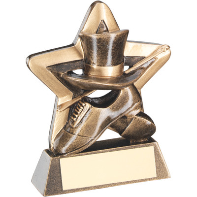 Star Tap Dance hat, shoe and cane Award with FREE personalised engraving.
