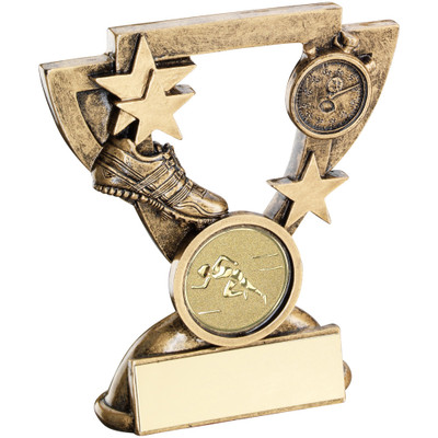 Athletics trophy. A great value award with FREE engraving and standard centre.
