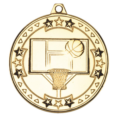 50mm Gold Basketball Medal Award