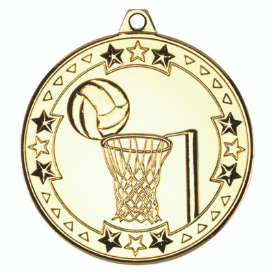 50mm Gold Netball Medal Award