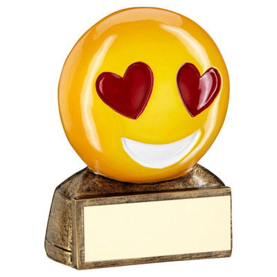 Smiley Face Heart Eyes Love Emoji Award from 1st Place 4 Trophies RF952