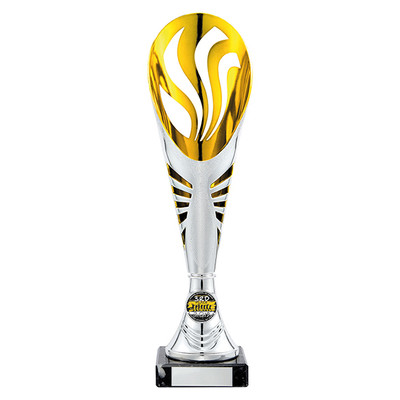 A stunning Supreme multisport laser cup in plastic available in 5 sizes with FREE engraving at 1stPlace4Trophies