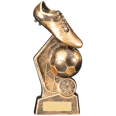 Hex Gold Football Trophy with FREE engraving 3 sizes