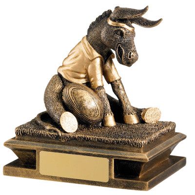 Comic Donkey Rugby award FREE engraving