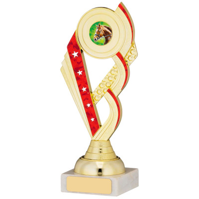 Gold & Red Stars multisport trophy with FREE engraving