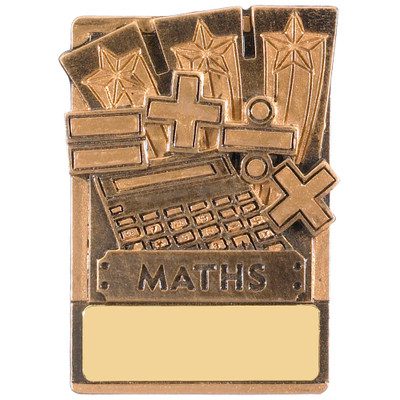 3" MATHS Magnetic Award with FREE engraving