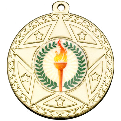 50mm Gold Multisport Star Medal Award