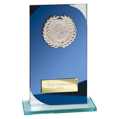 Blue Glass Award Multisport Corporate Business Trophy at 1st Place 4 Trophies
