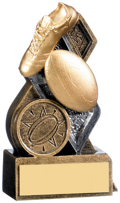 Force rugby boot & ball trophy with FREE engraving