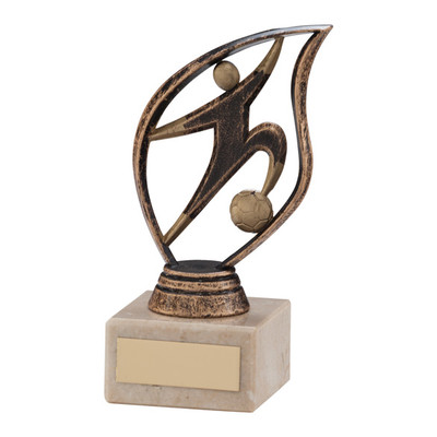 Flame bronze contemporary football award FREE engraving