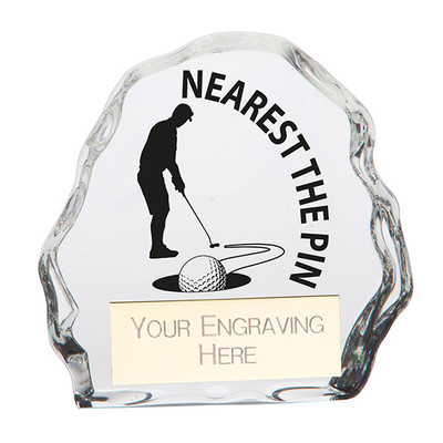 MYSTIQUE Nearest The Pin Golf Glass Trophy