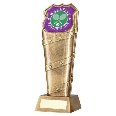 Custom Tennis Club Logo Special Shield Column Awards - Set of 10