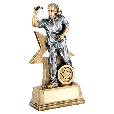 Female Darts Figure Silver & Gold Player Award