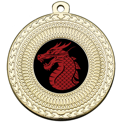 Red Dragon Premium Medal 50mm Rugby Martial Arts Gaming Dungeons & Dragons 