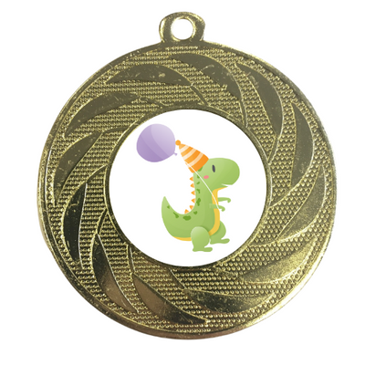 Birthday Dinosaur Medal 50mm Party Bag Prize