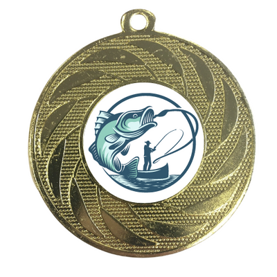 Fishing Premium Medal 50mm Angling Catch of the Day