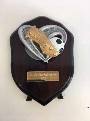 Football Club Wooden Plaque Award 6"